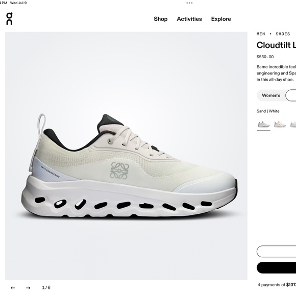 CLOUDTILT LOEWE 2 SAND / WHITE SNEAKER - Picture 10 of 10